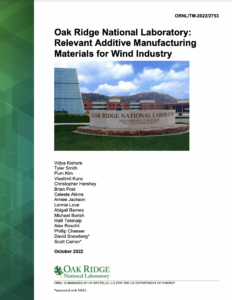 Relevant Additive Manufacturing Materials for Wind Industry